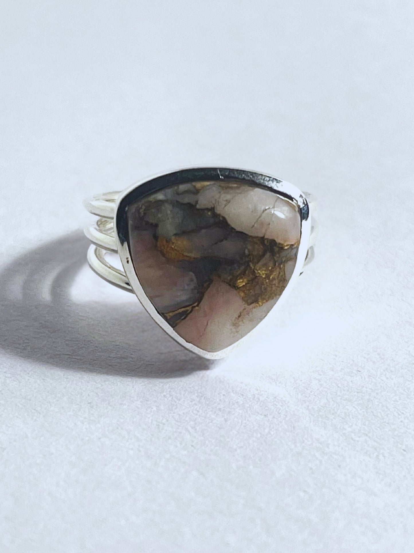 Blooming Agate Trio Band Ring - Stellify