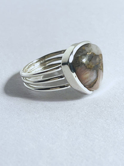 Blooming Agate Trio Band Ring - Stellify