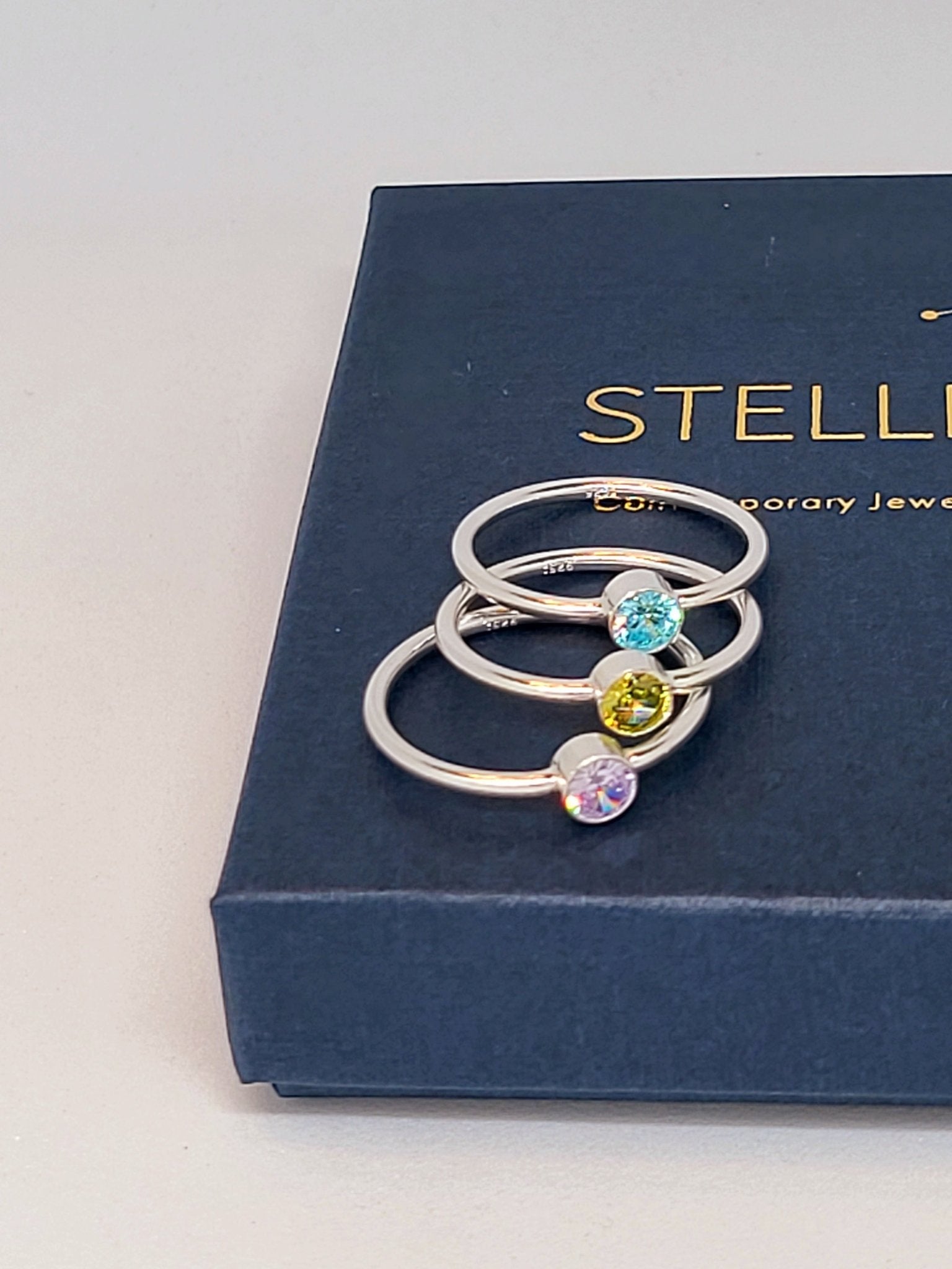 Celebration- Birth Stone Stacking Ring - Stellify