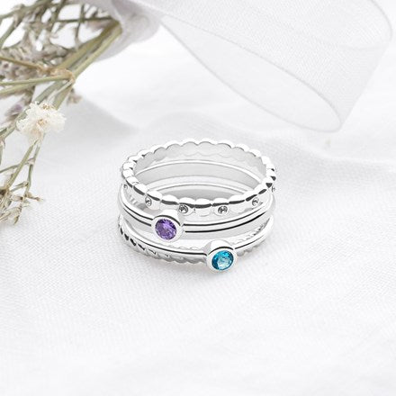 Celebration- Birth Stone Stacking Ring - Stellify