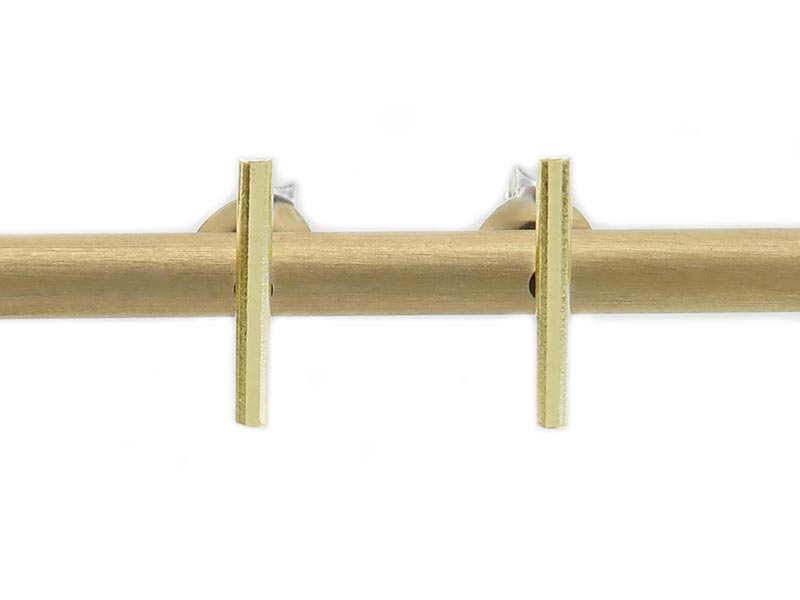 Gold Filled Mini Bar Stud Earrings - Stellify