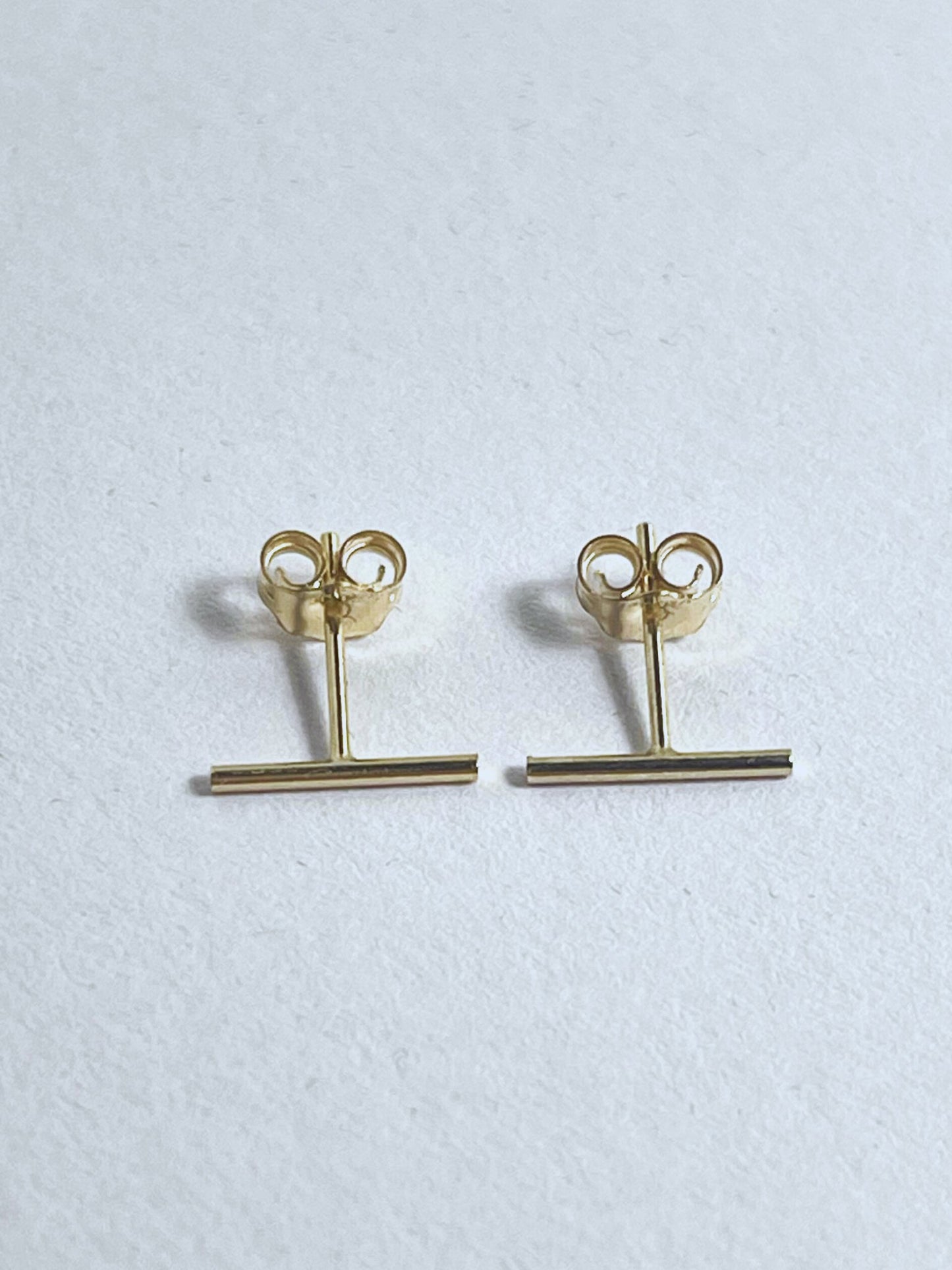 Gold Filled Mini Bar Stud Earrings - Stellify