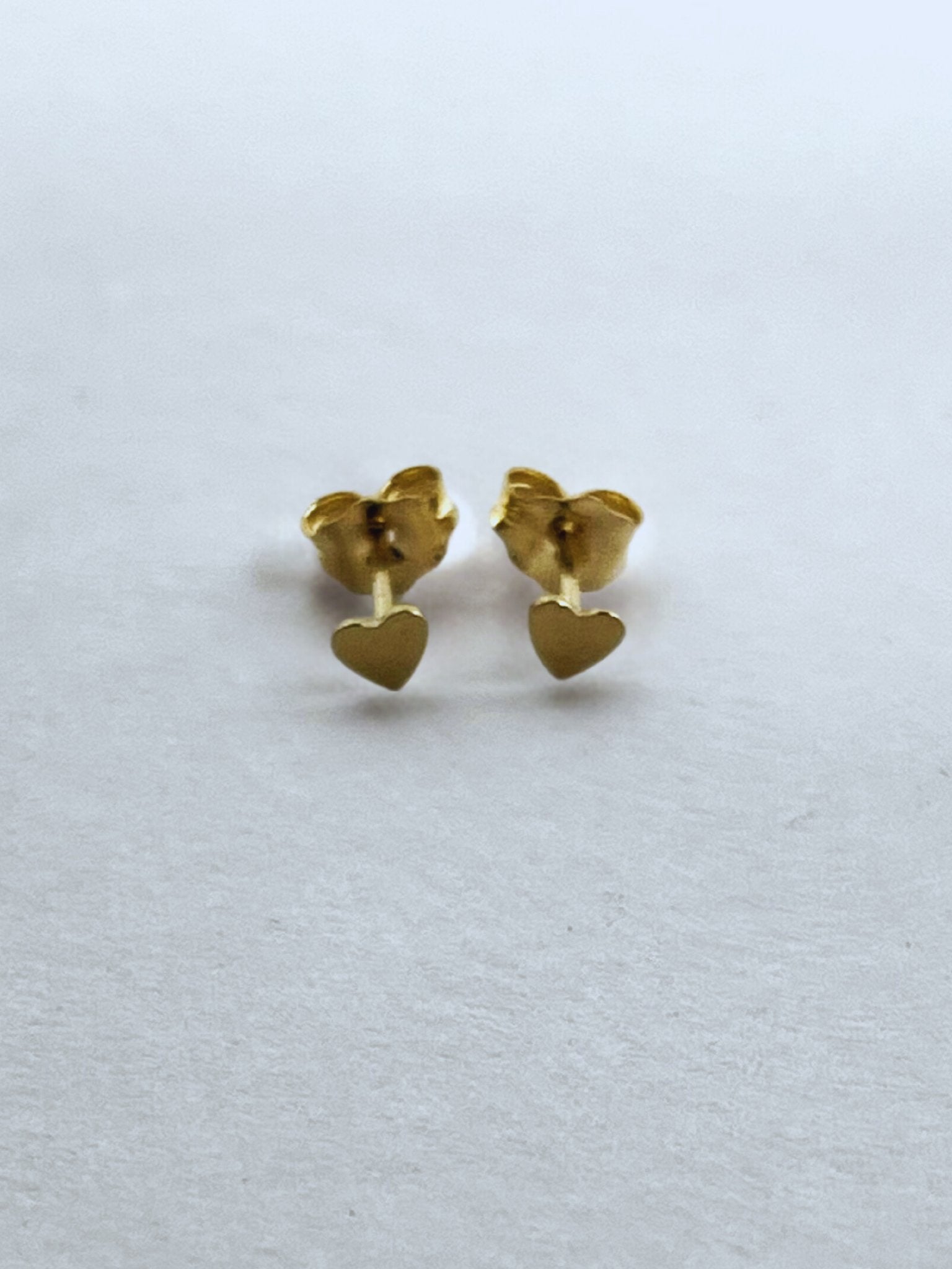 Gold Filled Mini Heart Stud Earrings - Stellify