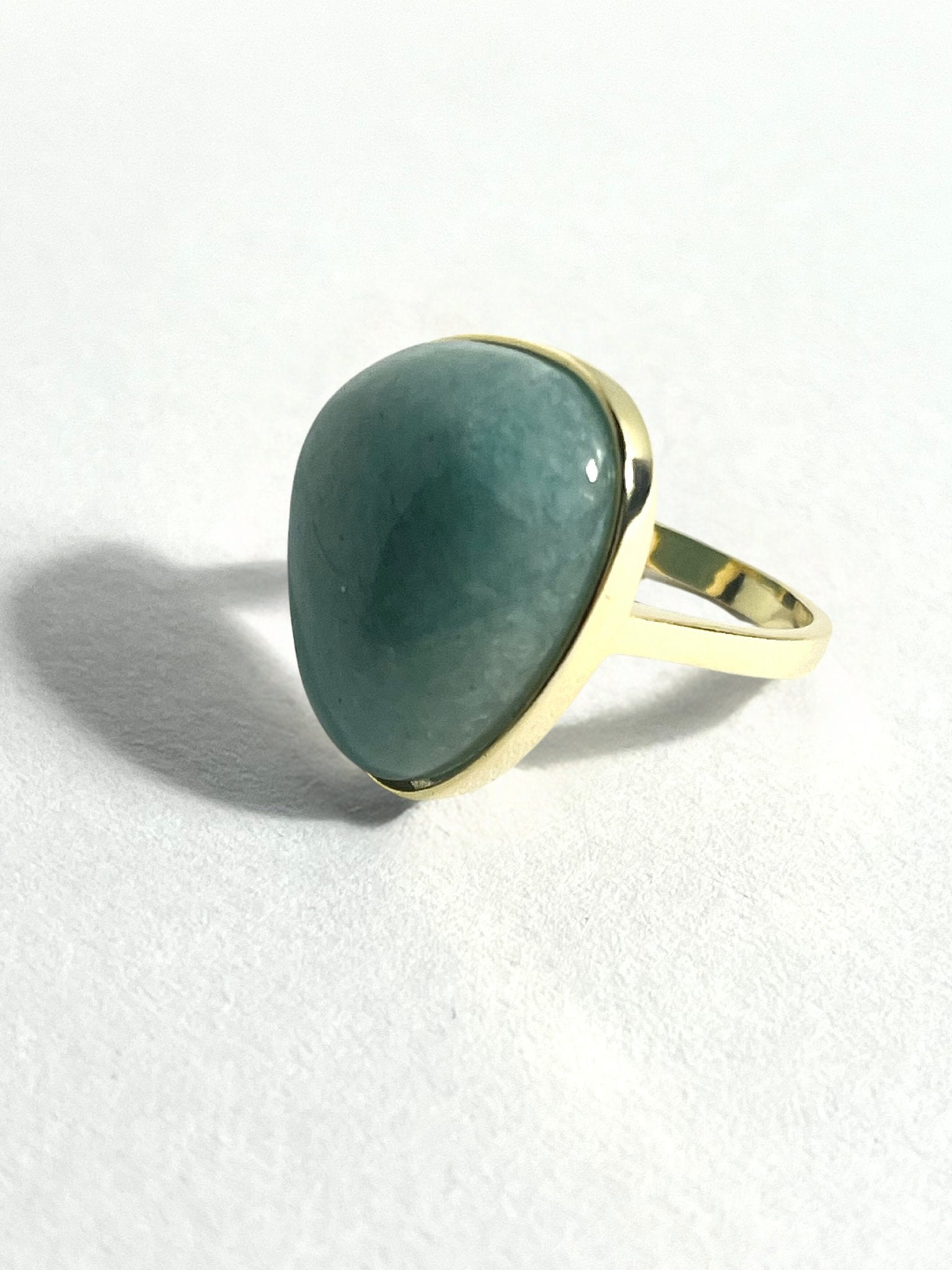 Gold Plated Amazonite Ring - Stellify