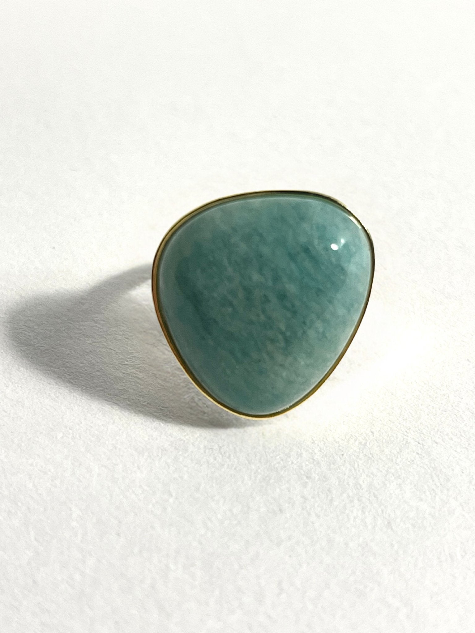 Gold Plated Amazonite Ring - Stellify