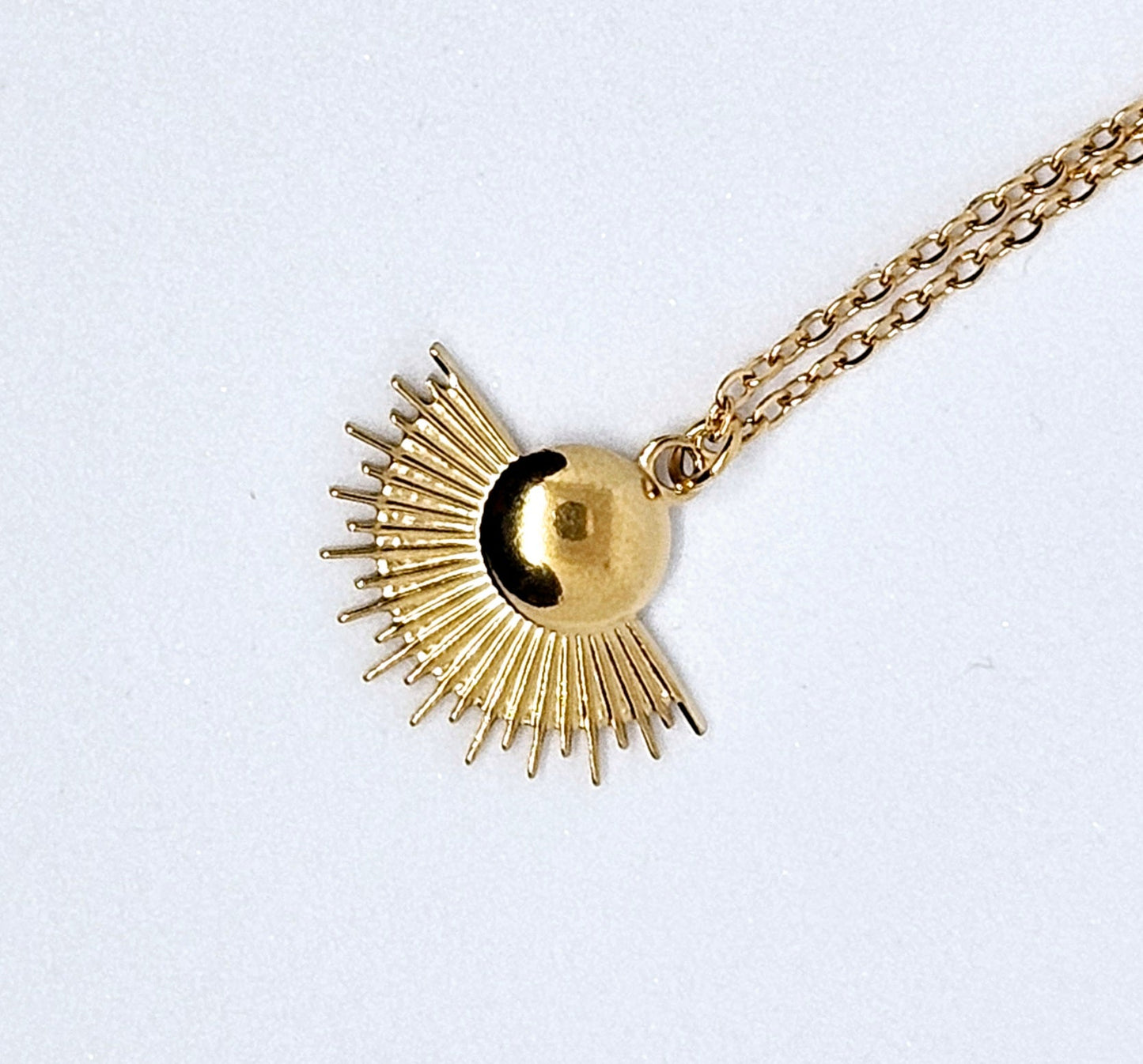 'I will rise' half sun burst necklace - Stellify