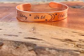 Personalised Handstamped Bangle Copper - Stellify