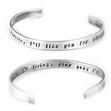 Personalised handstamped bangle Sterling Silver - Stellify