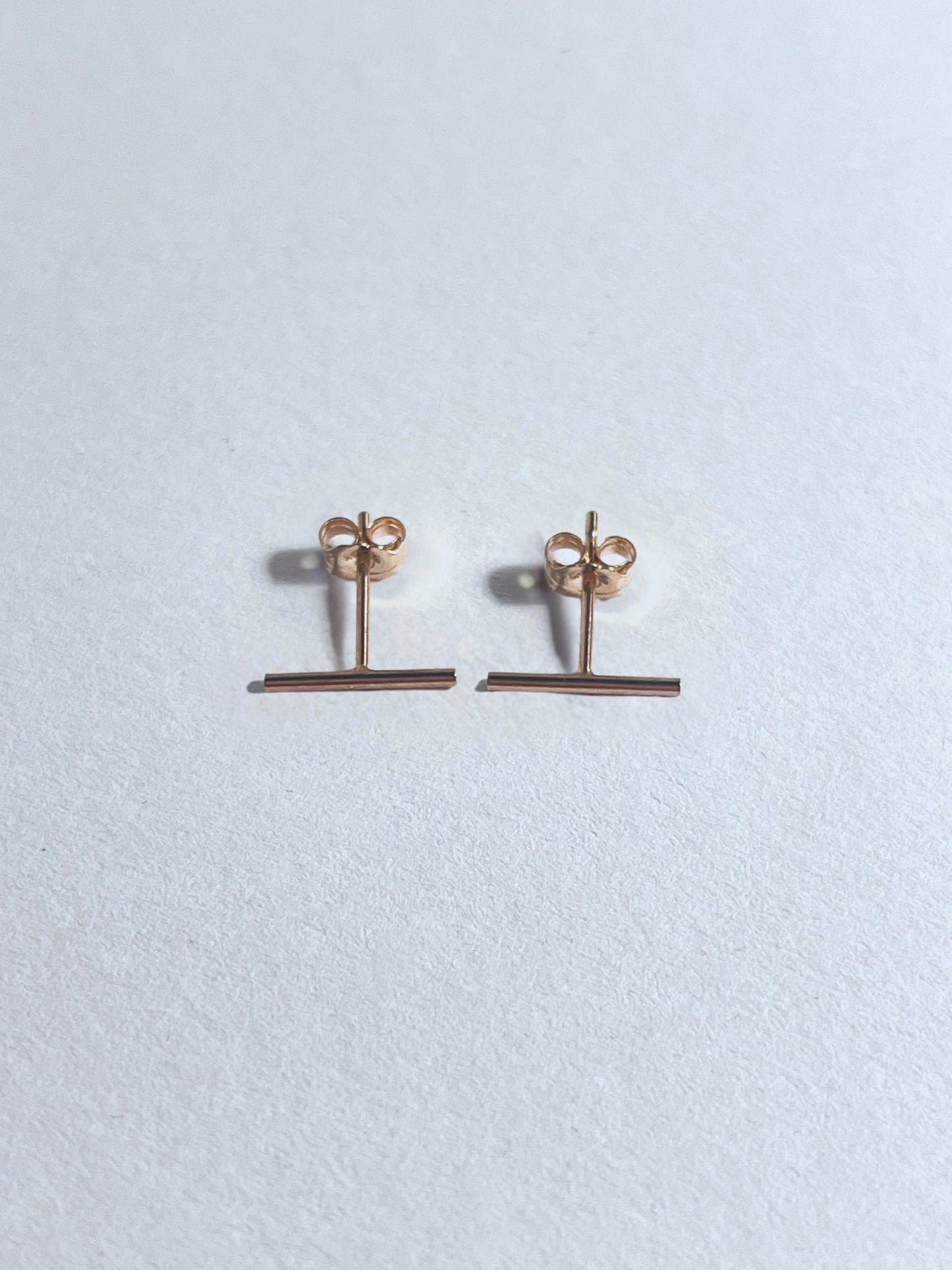 Rose Gold Filled Bar Stud Earrings - Stellify