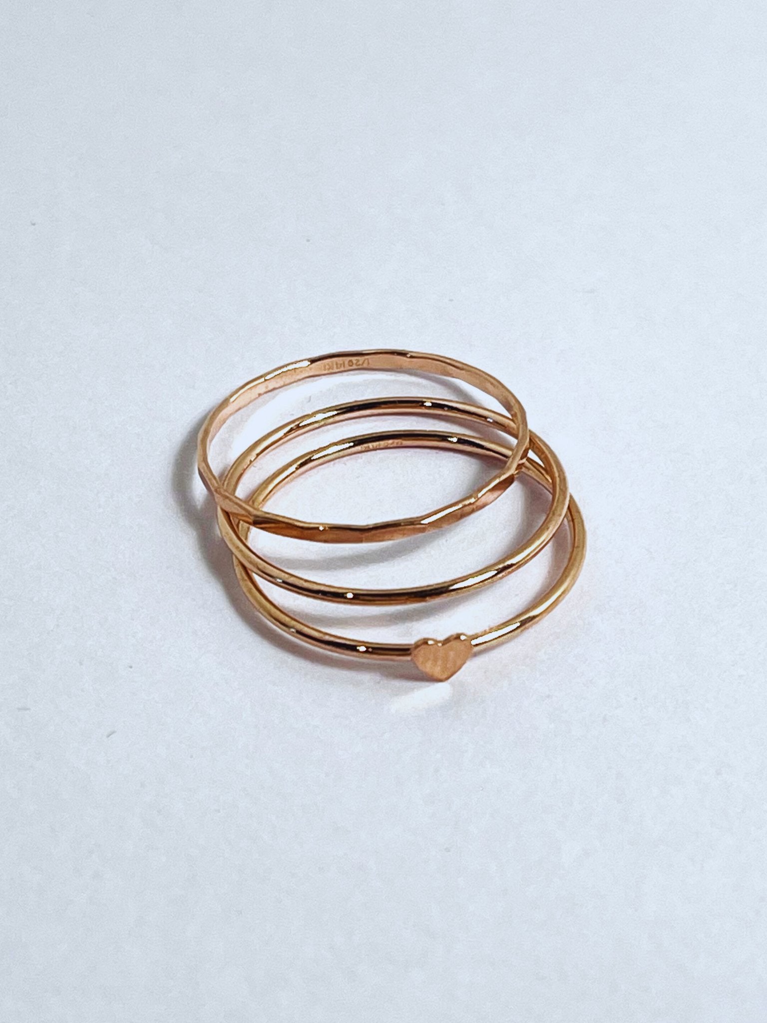Rose Gold Filled Stacking Rings - Stellify