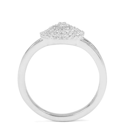Round Cluster Ring with 0.2 cts White Diamond Pave - Stellify