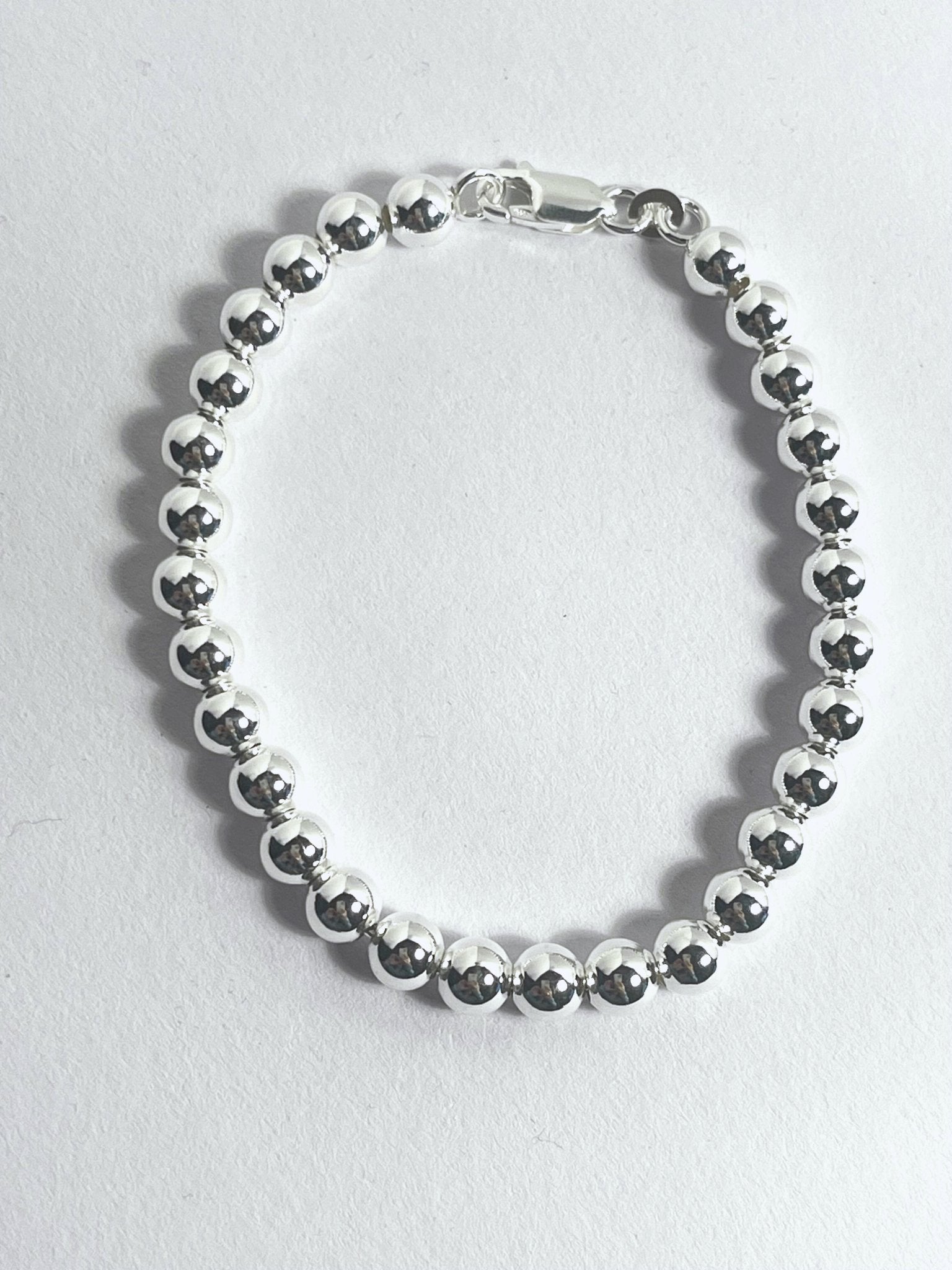 Sterling Silver 7.5" 4mm Bead Bracelet - Stellify