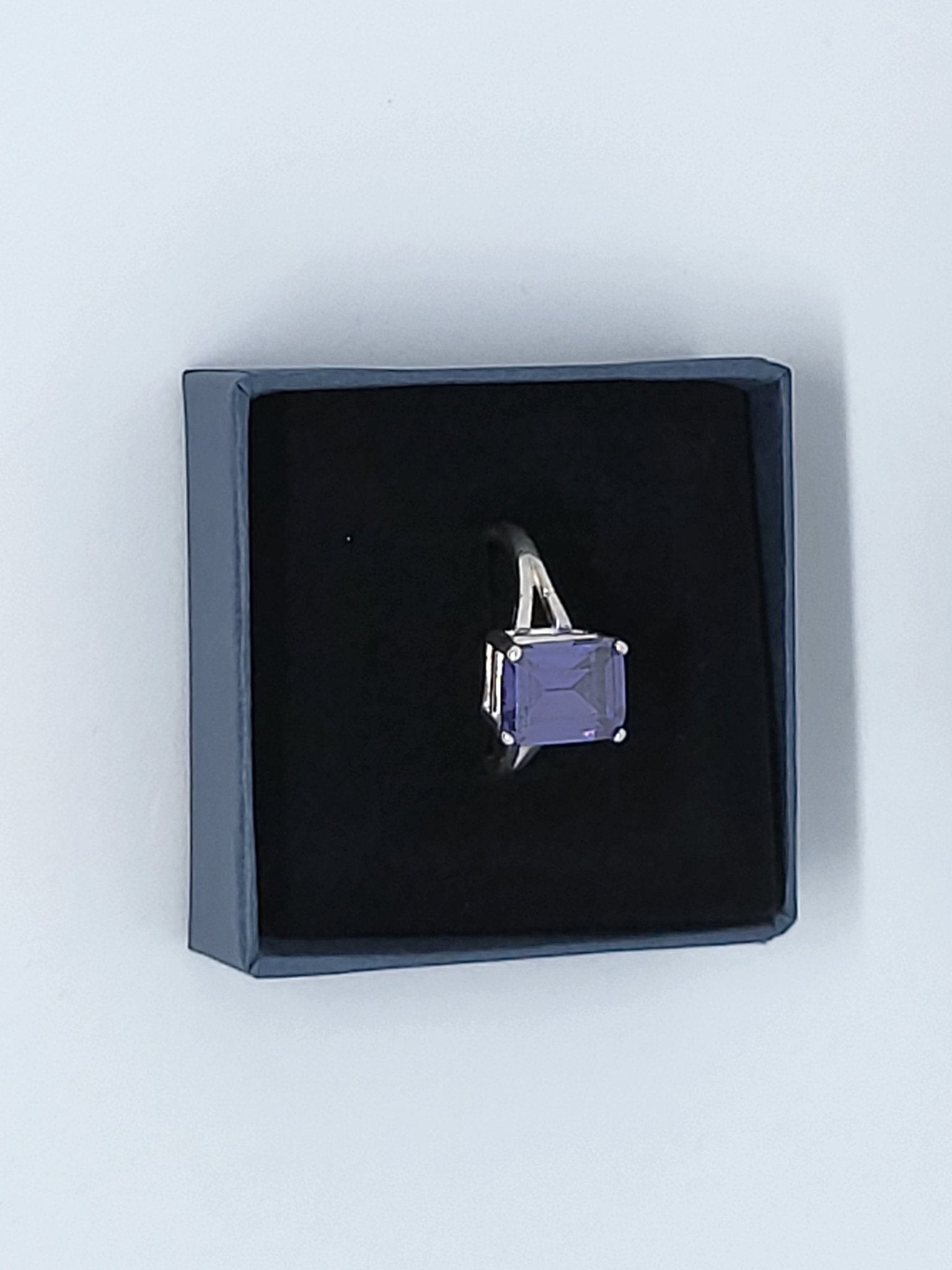 Sterling Silver Claw Set 3ct Tanzanite Ring - Stellify