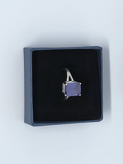 Sterling Silver Claw Set 3ct Tanzanite Ring - Stellify