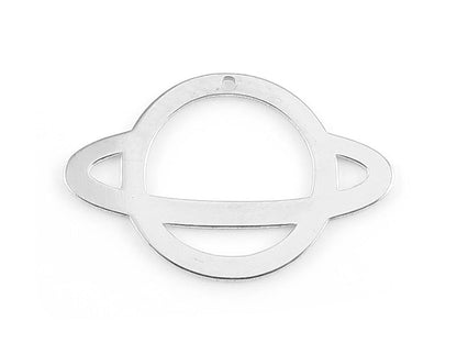 Sterling Silver Cute Saturn Pendant Necklace - Stellify