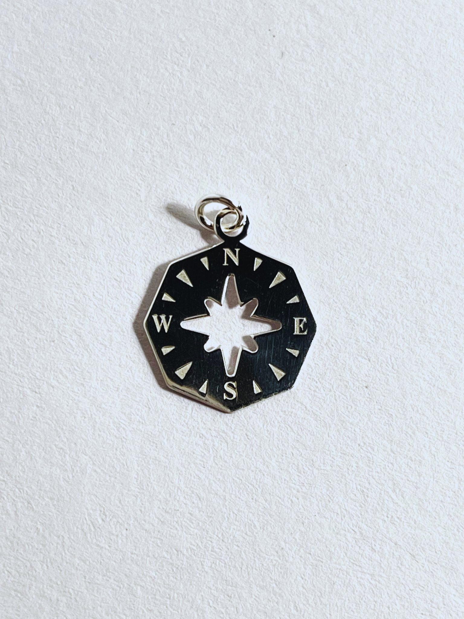 Sterling Silver North Star Compass Charm - Stellify