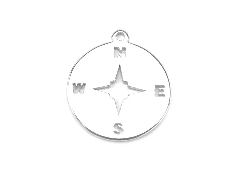 Sterling Silver North Star Compass Charm - Stellify