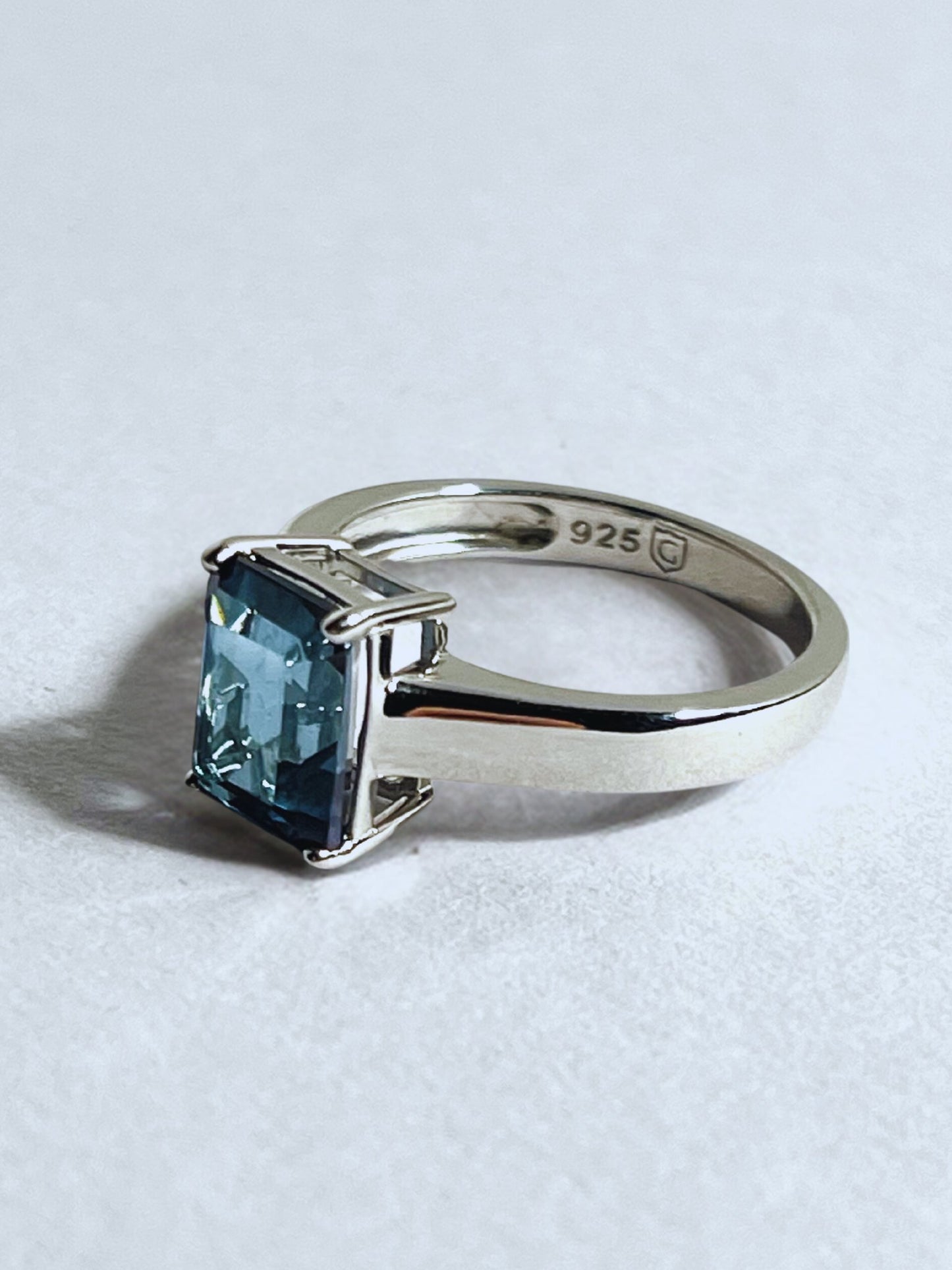 Sterling Silver Topaz 2ct Brazilian Marambaia Teal Topaz Ring - Stellify