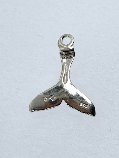 Whimsical Whale Tail Silver Charm - Stellify