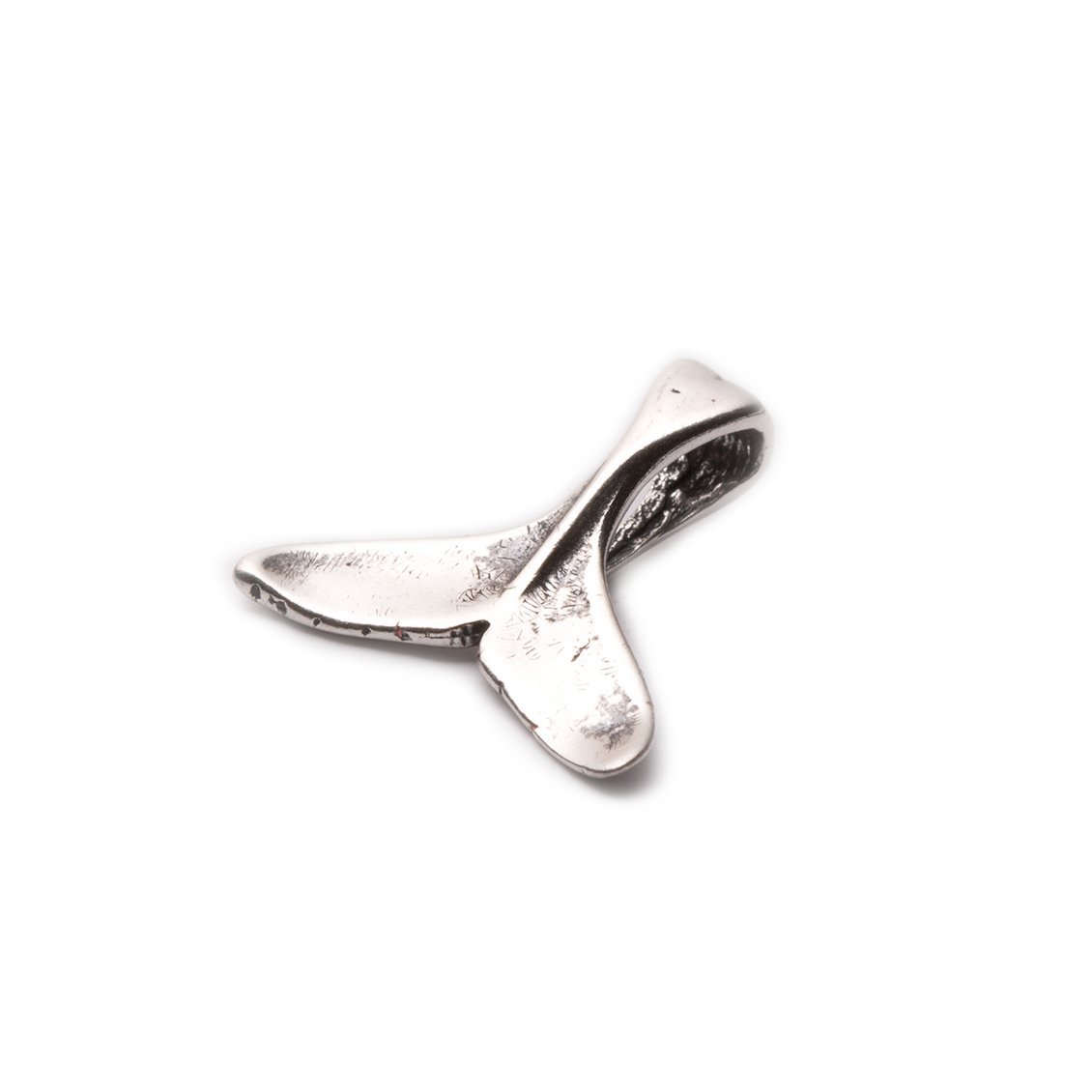 Whimsical Whale Tail Silver Charm - Stellify