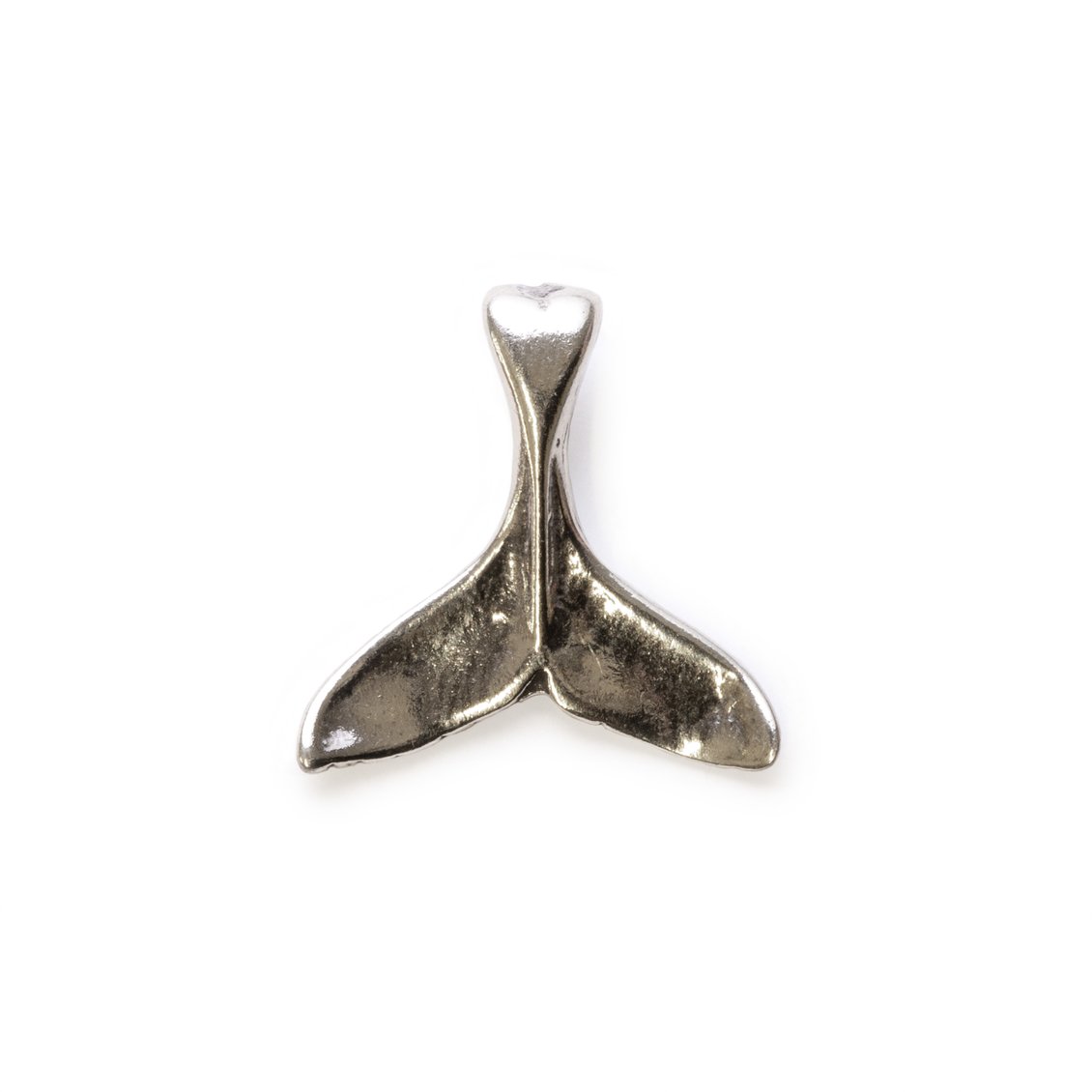 Whimsical Whale Tail Silver Charm - Stellify